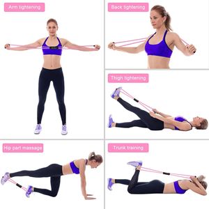 สายรัดออกกำลังกายรูปเลข 8 สำหรับผู้หญิงและผู้ชาย สายรัดต้านทานรูปเลข 8 สำหรับแขนและหน้าอก ใช้สำหรับโยคะและฟิตเนสในยิม - Product Image 3