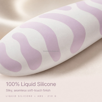 Vibromasseur Baguette à Double Tonalité et Motif Ondulé, 100% Silicone Liquide Ultra Doux, Courbé, Masseur Personnel BlueRabbit, Vente en Gros ODM OEM