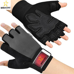 Guantes de Gimnasio, Antideslizantes, Acolchados, Protección Completa de la Palma, para Fisicoculturismo, Medios Dedos, para Hombres y Mujeres, Ciclismo, Remo, Escalada - Product Image 1