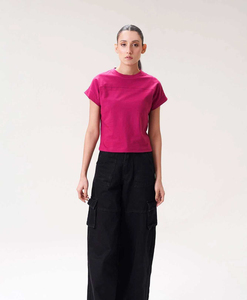 Camiseta de Algodón Oversize para Mujer al por Mayor, con Cuello Redondo, Tejido Lavado, Estampada, Tallas Grandes, Ropa Casual - Product Image 3