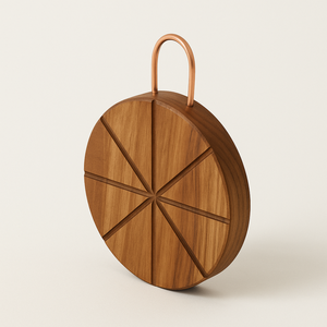 Grande planche à découper ronde en bois d'acacia, plateau de service pour pizza, planche à découper en bois pour la cuisine, viande, fromage, planche durable - Product Image 2