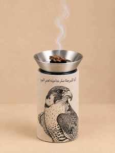 Porte-encens Falcon, diffuseur d'aromathérapie, bol en métal, housse en tissu, décoration parfumée de bureau - Product Image 1