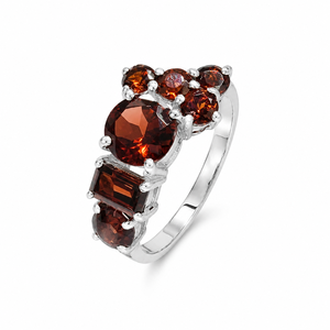 Citrine Gemstone <b>Ring</b> in 925 Sterling <b>Silver</b> with Rhodium Plating Prong Setting Luxury Style for Children & Women Unisex - Product Image 4