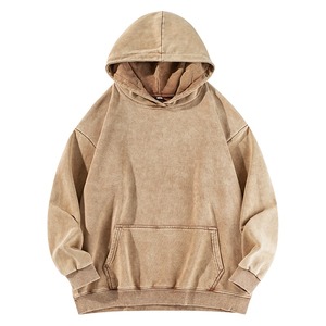 Sweat-shirt à capuche unisexe surdimensionné, couleur unie, coton French Terry, décontracté, avec poche, respirant, séchage rapide, écologique, automne - Product Image 1