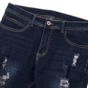 <b>Men's</b> Regular Fit <b>Stretch</b> Breathable Denim Cotton Jeans Light Wash Low Waist Patchwork Casual Streetwear Pants Wholesale - Product Image 4