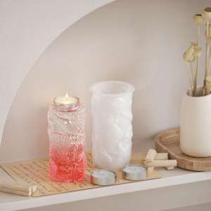 Marine Animal Cylinder Aromatherapy Candle Candlestick Gypsum <b>Resin</b> Candle <b>Silicone</b> <b>Mold</b> - Product Image 3