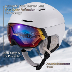 Capacete de Esqui Premium HONORTOUR de Alta Qualidade com Lente Revo e Proteção UV 100% - Capacete Profissional para Esqui - Product Image 2