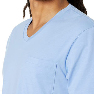 T-shirt unisexe ample décontracté style rétro streetwear en coton/fibre de bambou délavé vintage pour l'été - Product Image 6