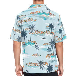 T-shirt Hawaïen Homme Haute Qualité Personnalisable (Logo/Designs) en Tissu Toile Écologique Respirant et Confortable – Meilleure Vente - Product Image 3