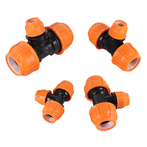 ข้อต่ออัด PP แบบสามทาง สำหรับท่อ HDPE แบบเรียบ ทนแรงดันสูง - Product Image 1