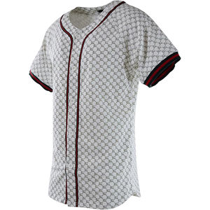 Luxury Designer Style White G-Pattern Unisex <b>Baseball</b> Jersey Short Sleeve Breathable Sportswear - Product Image 2