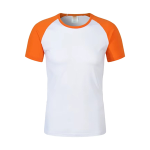 T-shirt de sport en coton pour le jogging, T-shirt décontracté en polyester, T-shirts en coton de couleur unie - Product Image 6