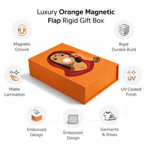 Eco Friendly Custom Kraft Paper Garments Packaging <b>Box</b> | <b>Foldable</b> T-Shirt Clothing <b>Box</b> with Matte UV Coating & Embossed Finish - Product Image 6