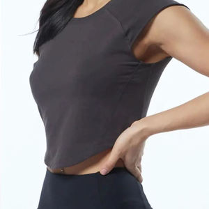 Débardeurs athlétiques pour femmes, style hip-hop, col rond, coupe régulière, séchage rapide, tie-dye, broderie 3D, surpiqûres contrastées, vêtements de sport pour la gym et l'entraînement - Product Image 3