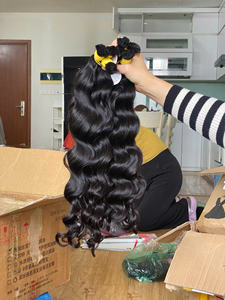 100% VRAIS CHEVEUX HUMAINS Vierge Cambodgienne Fermeture I-Tip Extensions Doux Brillant Personnalisé Couleur Naturel Vague Droite Machine Double - Product Image 4