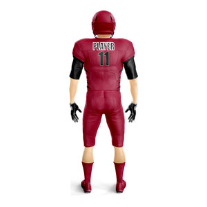 Custom American Football Uniform Set <b>Red</b> Sublimated Jersey Pants Men's Fitted Moisture Wicking Summer Team Apparel 100% - Product Image 2