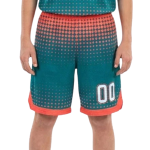Conjunto de Uniforme de Baloncesto para Niños con Camiseta sin Mangas con Cuello en V y Pantalones Cortos a Juego con Diseño Degradado de Puntos, Nombre del Equipo y Números de Jugador Personalizables - Product Image 6