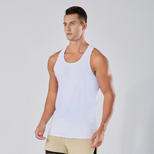 Camiseta Deportiva para Hombre, Estilo Stringer, para Gimnasio, Elástica, Transpirable y de Secado Rápido, 100% Algodón, Sin Mangas - Product Image 2