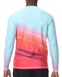 เสื้อตกปลาแขนยาวสำหรับผู้ชาย เสื้อเชิ้ตสีไล่ระดับ UPF 50 ป้องกันรังสียูวี ระบายอากาศได้ดี ชุดตกปลา เสื้อผ้ากีฬากลางแจ้ง - Product Image 2