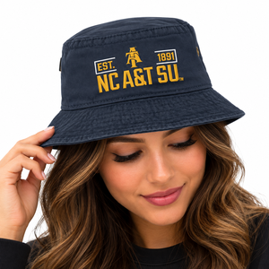 Sombrero de Pescador Bordado Personalizado al por Mayor de la Universidad Estatal de NC A&T, Fabricante de Sombreros con Etiqueta Privada - Product Image 3