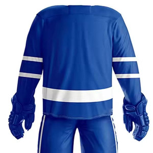 ชุดกีฬาฮอกกี้น้ำแข็งมืออาชีพ เสื้อเจอร์ซีย์และกางเกงที่ระบายอากาศได้ดี แห้งเร็ว น้ำหนักเบา พร้อมอุปกรณ์ป้องกันสำหรับการแข่งขัน - Product Image 4