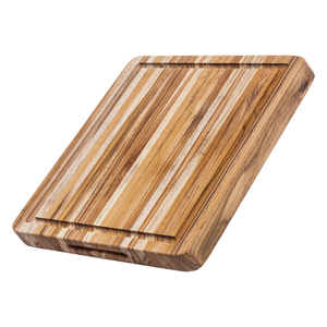 Planche à découper robuste en bois avec rainure pour jus, grande planche à découper en bois massif à grain apparent, plateau de service alimentaire personnalisé en vente - Product Image 6