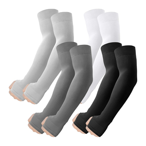 Manches de protection solaire personnalisées en polyester solide 2026 UPF50+ à manches longues pour femmes – Blanc, bleu, gris, noir, multicolores - Product Image 4
