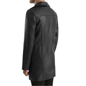Abrigo de Cuero Negro Cómodo y Elegante, Prenda Exterior de Primera Calidad, Diseño Duradero, Perfecto para Uso Casual, Suave y Resistente - Product Image 5