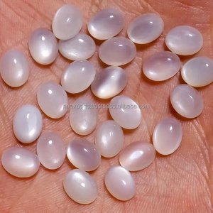 Cabujón de Piedra Lunar Blanca Natural de 3x4mm, Forma Ovalada, Venta Caliente, Piedras Preciosas Sueltas de Fondo Plano, Accesorios de Joyería DIY, Precio al por Mayor - Product Image 3