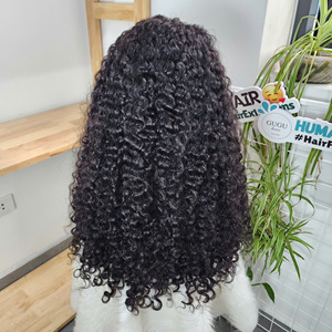 Perruque de cheveux vierges vietnamiens Super Double Drawn, bouclés style birman, couleur naturelle, avec closure en dentelle HD 5x5, 26 pouces, qualité supérieure - Product Image 2