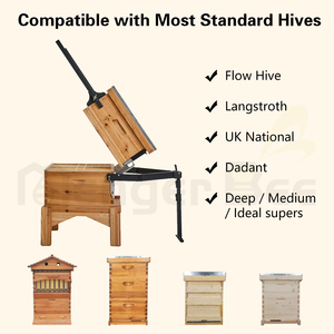 Lève-cadres Solo Beehive avec pédale, levier, poignée en caoutchouc, vis en acier inoxydable, compatible Langstroth, Dadant et autres systèmes d'apiculture nationaux britanniques - Product Image 6