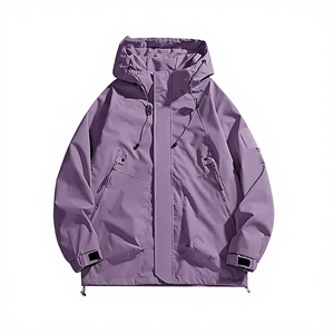 Vestes coupe-vent de qualité supérieure, vestes imperméables à fermeture cachée, veste en polyester pour hommes, personnalisable, couleur unie, vestes d'hiver - Product Image 6