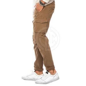 Pantalon cargo décontracté et léger pour homme, coupe droite, avec poches latérales, prix de gros, personnalisable - Product Image 2