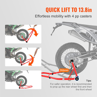 Support de stationnement universel pour moto, capacité 850 lb, cric de réparation, support de levage, support de roue avant et arrière pour moto