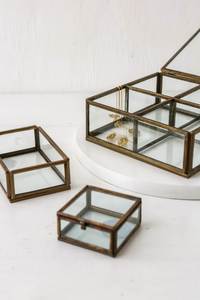 Wedding Gifts Crown Glass Box Square Glass Box With Metal Jewelry Box - Product Image 6