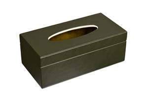 Boîte à mouchoirs et porte-serviettes en cuir PU marron de luxe, écologique, avec accents gris pour la décoration de voitures classiques et de bureaux - Product Image 6