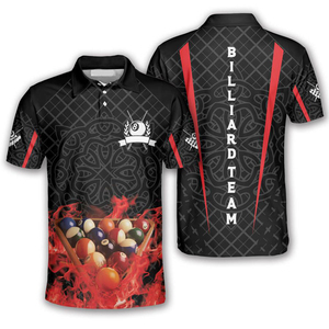 เสื้อทีมบิลเลียดสนุกเกอร์แบบยูนิเซ็กซ์สำหรับการแข่งขัน - ผ้าสแปนเด็กซ์/คอตตอน แห้งเร็ว ระบายอากาศได้ดี คอวี แขนสั้น - Product Image 5