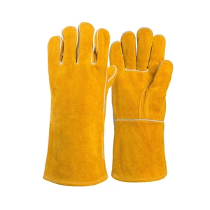 Gants de soudure en cuir de vachette de qualité supérieure, résistants à l'abrasion, à la chaleur, pour la lutte contre les incendies, la construction, les barbecues - Product Image 1