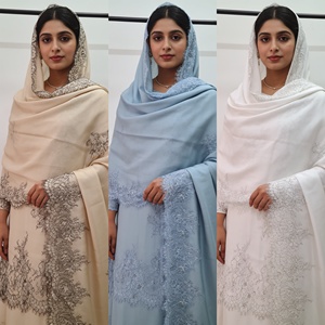 Silk Chanderi <b>Lace</b> Work Shawls  - Product Image 5