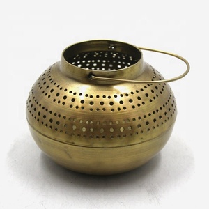 เชิงเทียนทรงกลมตกแต่งลายสายฟ้า ชุบทองเหลืองโบราณ ดีไซน์มีสไตล์ สำหรับงานแต่งงานและงานปาร์ตี้ - Product Image 1