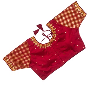 Blusa de seda Malai con bordado de diamantes, blusa de trabajo hecha a mano de proveedor indio, novedad - Product Image 1