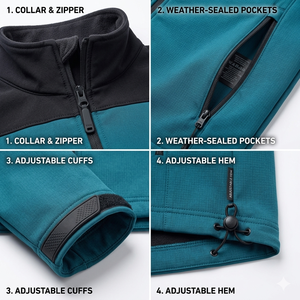 Fournisseur de vestes coupe-vent sur mesure en gros, design multi-poches, équipement de terrain coupe-vent, commande en gros, veste softshell - Product Image 4