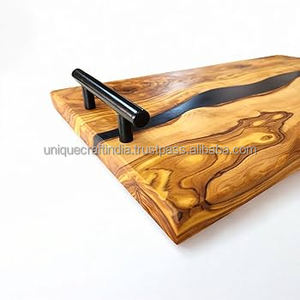 ถาดใส่ชีสอีพ็อกซี่สีเขียวทันสมัยหรูหราถาดใส่ชาร์เทอรี่ไม้ทำด้วยมือถาดอาหารที่ปลอดภัยพร้อมใช้เป็นของขวัญ - Product Image 3