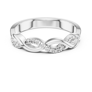 Anillo de compromiso de oro amarillo macizo de 18 quilates con diamantes de laboratorio retorcidos de moda, chapado en rodio, para mujer, ideal para fiestas, bodas y uso diario. - Product Image 6