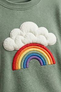 เสื้อสเวตเชิ้ตคอกลมสีเขียวสำหรับผู้หญิงและชุดกางเกงขายาว แต่งลายดอกไม้ สไตล์ลำลอง สำหรับชุดลำลอง ผ้าโพลีเอสเตอร์ฟลีซ เอวยางยืด สำหรับฤดูใบไม้ร่วง - Product Image 5