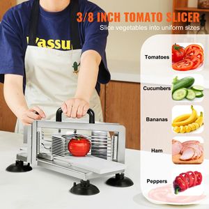 Affettatrice per Pomodori Commerciale in Acciaio Inox 3/8 Pollici, Tagliapomodori Manuale Resistente con Plastica PE per Uso Commerciale - Product Image 2