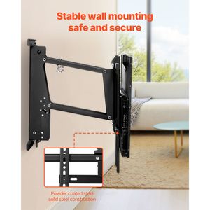 Supporto TV da Soffitto Motorizzato Elettrico Regolabile per TV da 32-65 Pollici, Staffa TV Ribaltabile - Product Image 4