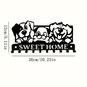 CIFbuy Portachiavi Decorativo Vintage in Metallo a Forma di Cane, da Parete, per Casa, Ufficio, Veicoli - Moderno e Accattivante - Product Image 2