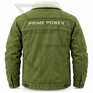 Men's Sherpa <b>Denim</b> Trucker <b>Jacket</b> Winter Fleece Lined Jean Coat Custom Logo OEM Manufacturer Direct Wholesale Casual Outerwear - Product Image 2