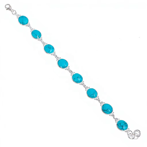 Nouveau Bracelet Jonc en Argent Sterling 2026 avec Pendentif Circulaire Géométrique, Design Turquoise Mignon, Style Niche Haut de Gamme, 15 Grammes, Idéal pour les Fêtes - Product Image 1